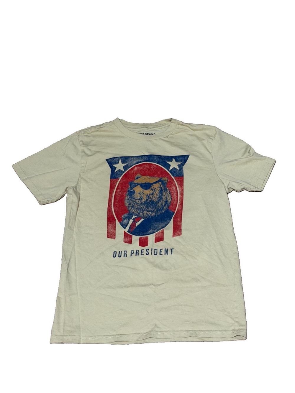 Lucky Brand Cream 'Our President' Graphic Short-Sleeve Tee